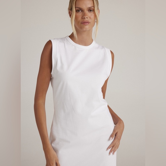 Clyque the label David maxi Small white Normcore minimalist cotton sleeveless - Picture 4 of 15